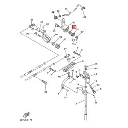 Втулка рычага дроссельной заслонки Yamaha 9,9-90; F40-50