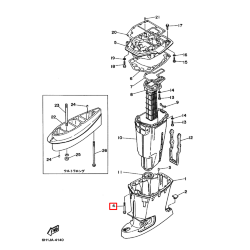 Болт крепления дейдвуда Yamaha 75-90, F25 (90119-08M80) (Yamaha)