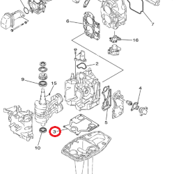 Прокладка под блок двигателя Yamaha F9.9-15 (Yamaha)