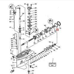 Шайба стопорная обоймы гребного вала YAMAHA 40-70 (90214-48M03)