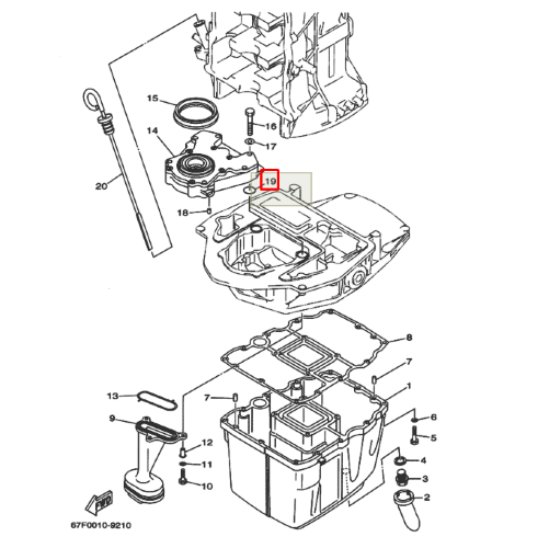 Уплотнение маслонасоса Yamaha F100-250