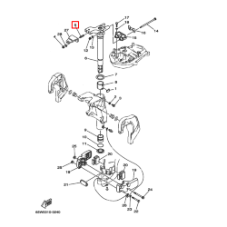 Шпилька верхнего демпфера Yamaha 20-90, F8-60 (Yuelang)