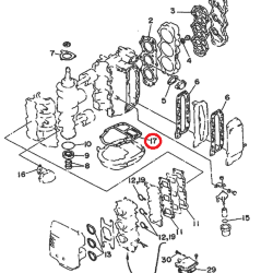 Прокладка под блок Yamaha 40-50 (PREMARINE)