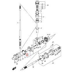 Подшипник игольчатый Suzuki DF150-300, DF70-200(A) (25x32x26) (Omax)
