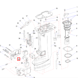 Основание подушки передней нижней Yamaha 20-30 (Yamaha)
