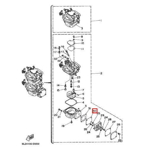 Диафрагма топливного насоса Yamaha 5-50 (Япония)