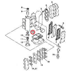 Прокладка блок Yamaha 50-70 (Osaka)
