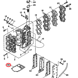 Прокладка под блок Yamaha 30 (Omax)