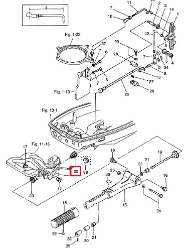 Уплотнение резиновое M9, 9, M15, MFS25A-30, M40 (Tohatsu)