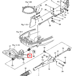 Уплотнение резиновое M9, 9, M15, MFS25A-30, M40 (Tohatsu)