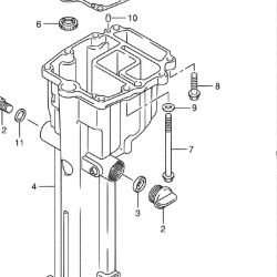 Прокладка проставки дейдвуда Suzuki DF8-9.9(A) (Suzuki)