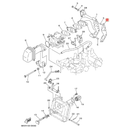Прокладка коллектора Yamaha F9,9-15 (PREMARINE)