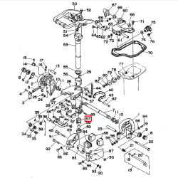 Втулка поворотной рамы пластиковая Yamaha 20-30 90386-38090 (Yuelang)