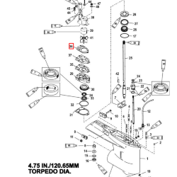 Прокладка помпы охлаждения Mercury 115-200, Mercruiser Alpha One (Quicksilver)