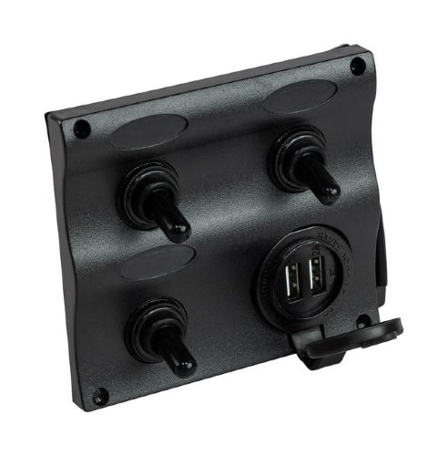 Панель бортового питания 3 переключателя, USB зарядка
