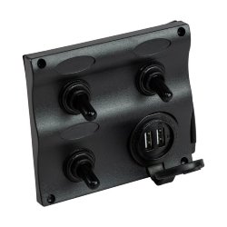 Панель бортового питания 3 переключателя, USB зарядка